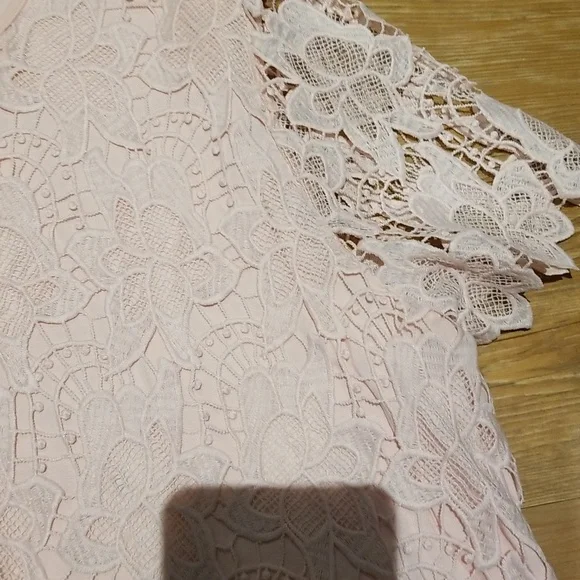 Philosophy soft pink lace overlay top EUC sz XXL - Picture 3 of 7